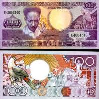 *100 Guldenov Surinam 1986, P133a UNC - Kliknutím na obrázok zatvorte -